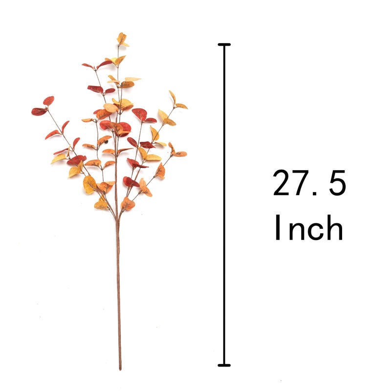 VGIA 6 Pcs Artificial Eucalyptus Stems Fall Decorations with Fall Eucalyptus Leaves Autumn Decorations for Office and Home Artificial Plants for Floral Arrangement - Image 2